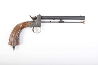 Ⓕ +VAT (S1) 4.5mm Pedersoli Zimmer percussion saloon pistol, 7¼ ins round barrel with underslung