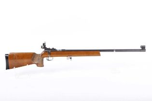 Ⓕ (S1) .22 Anschutz Match 64 bolt-action target rifle, 26 ins heavy barrel with Anschutz tunnel