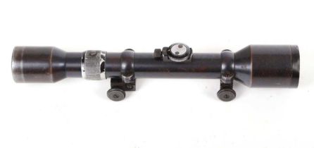 4 x 90 Ajack (Germany) period rifle scope with Parker Hale mounts Wear evident, with some dents/