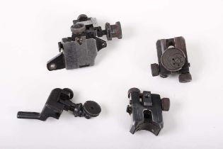 Four target sight components: Parker Hale PH16; Model 7; A.J. Parker Model T.Z. 4/47; and BSA
