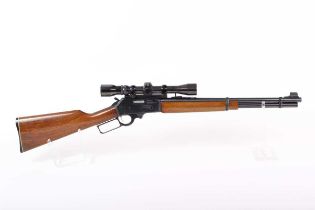 Ⓕ (S1) .30-30 (Win) Marlin Model 336 lever-action carbine, 18 ins round barrel with hooded blade and