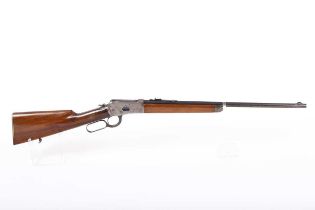 Ⓕ (S1) .32 (WCF) Winchester Model 53 lever-action rifle, 22 ins round barrel with original open