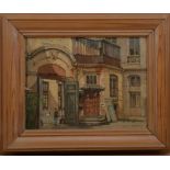 *Gordon Davies (British 1926-2007), Le Maison de L'Europe, 35 Rue des Francs Bourgeois, oil on