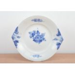 A Royal Copenhagen porcelain shaped plate, floral design, printed mark to the underside, 31cm