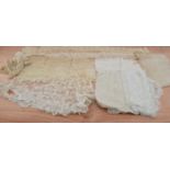 A collection of 19th century and later lace, of differing designs, sizes and condition, AF (qty)