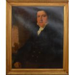 19th century British school, a portrait of a gentleman, oil on canvas, the work has been made