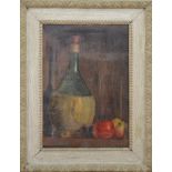 Anthony Hobson, still life, oil on board, signed in red 'Hobson' to the bottom right, in worn