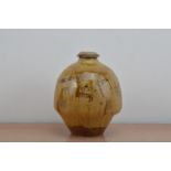 *Mike Dodd (British b. 1943), A studio pottery stoneware baluster vase, with iron glaze, impressed
