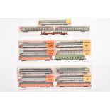 French SNCF Electric N Gauge Coaching Stock, in various liveries, nine in grey/white livery Ibertren