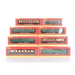 Hornby China OO Gauge Coaching Stock, all boxed, BR Southern Maunsell in green livery, R4395B,