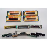 British Outline N Gauge Steam Locomotives and Coaching Stock, two boxed locomotives, Lima 259 LMS