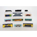 N Gauge American and Japanese Locomotives and Freight Stock, cased Tomix, 2112 Japanese National