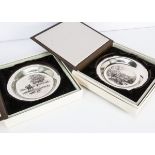 Four 1970s silver limited edition plates by John Pinches with designs after James Wyeth, each