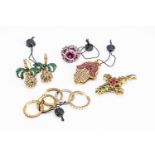 A large collection of costume jewellery, all contemporary including rings earrings, pendants,