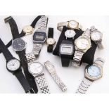 Thirteen various wristwatches, AF, including a Sekonda "Explorer" style, running, a Seiko 50m,