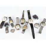 Ten vintage mechanical wristwatches, AF, including a Sekonda "Explorer" Style, running, an Ackrd,