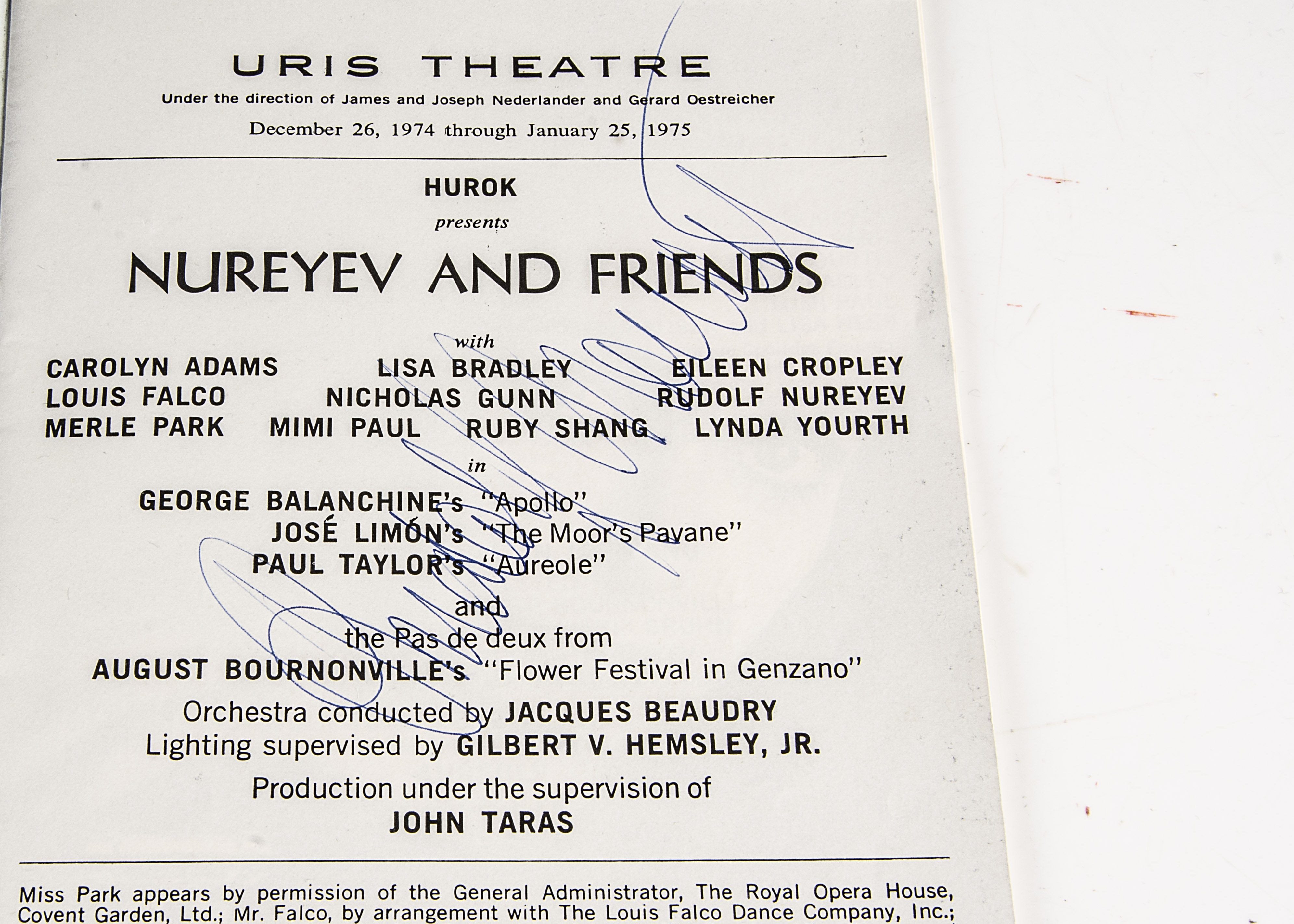 Rudolf Nureyev / Jacques D'Amboise / Bolshoi Signatures plus, a number of Ballet related - Image 2 of 5