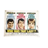 Film Posters, five film posters comprising Who Was That Lady (UK Quad on card backing), Angels in