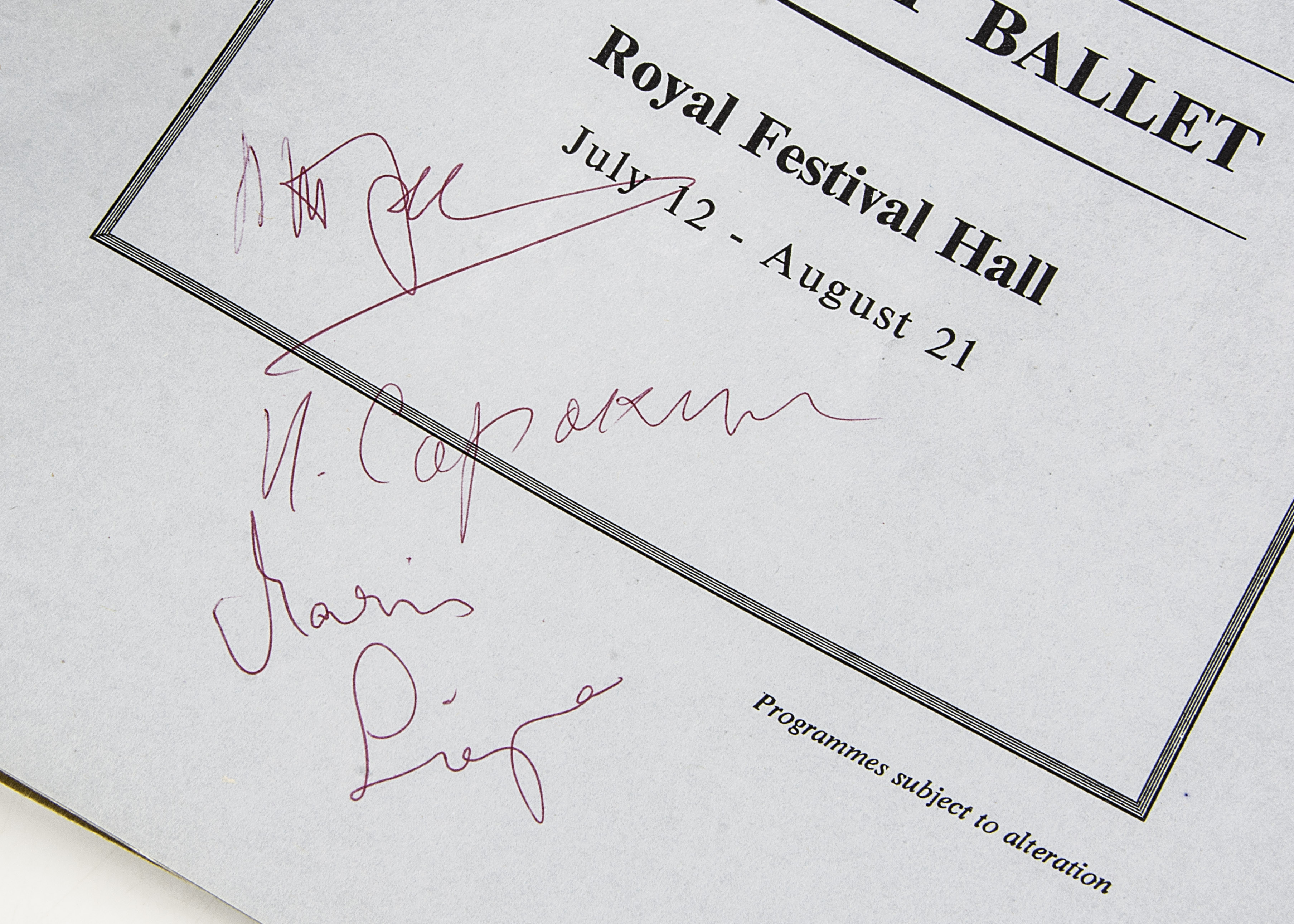 Rudolf Nureyev / Jacques D'Amboise / Bolshoi Signatures plus, a number of Ballet related - Image 4 of 5