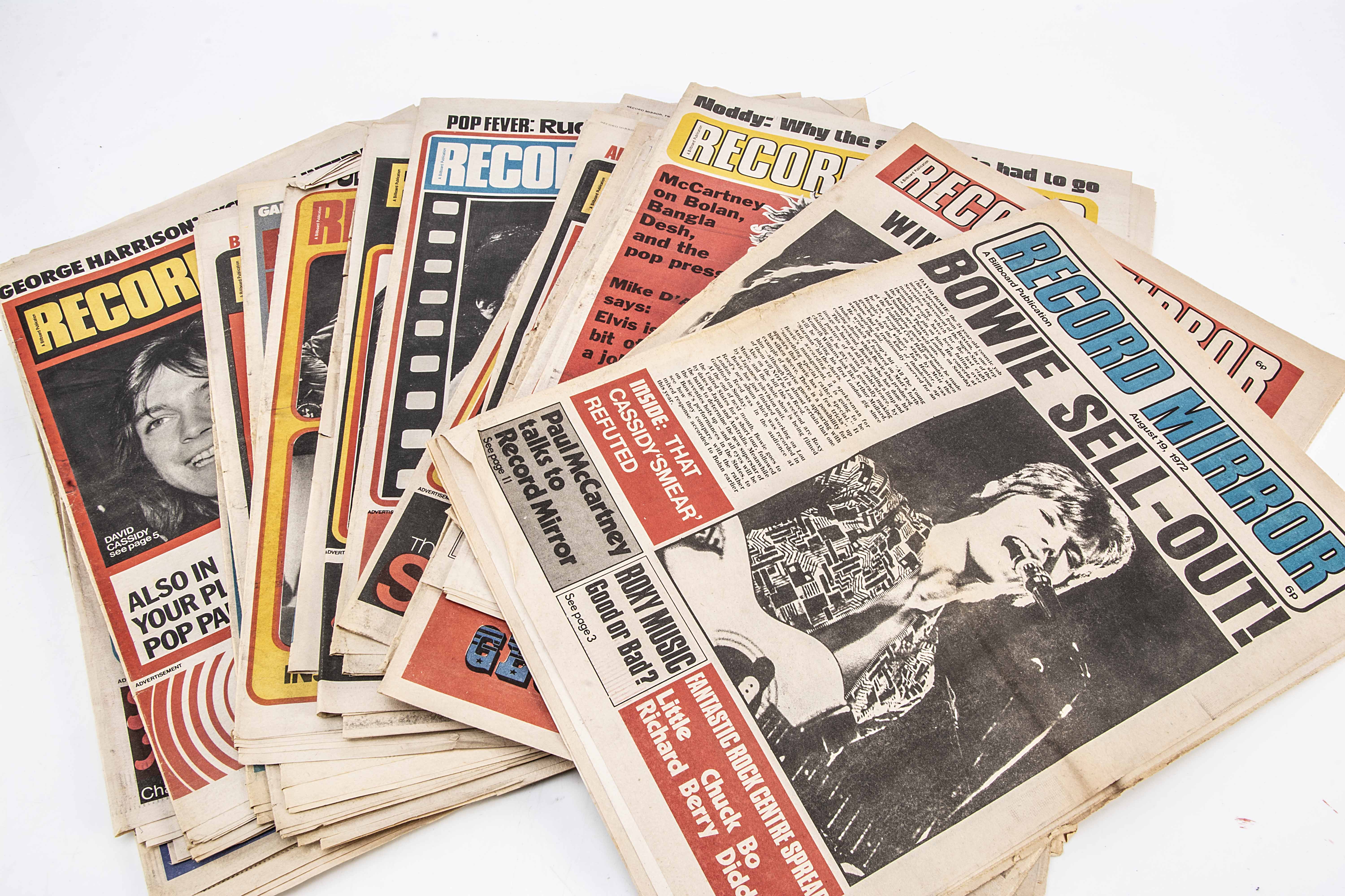 Record Mirror Magazines 1972, fifty three copies of Record Mirror from 1972 appears only the first