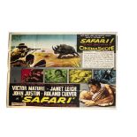 Safari UK Quad Poster, Original UK Quad Cinema Poster (1956) starring Victor Mature and Janet