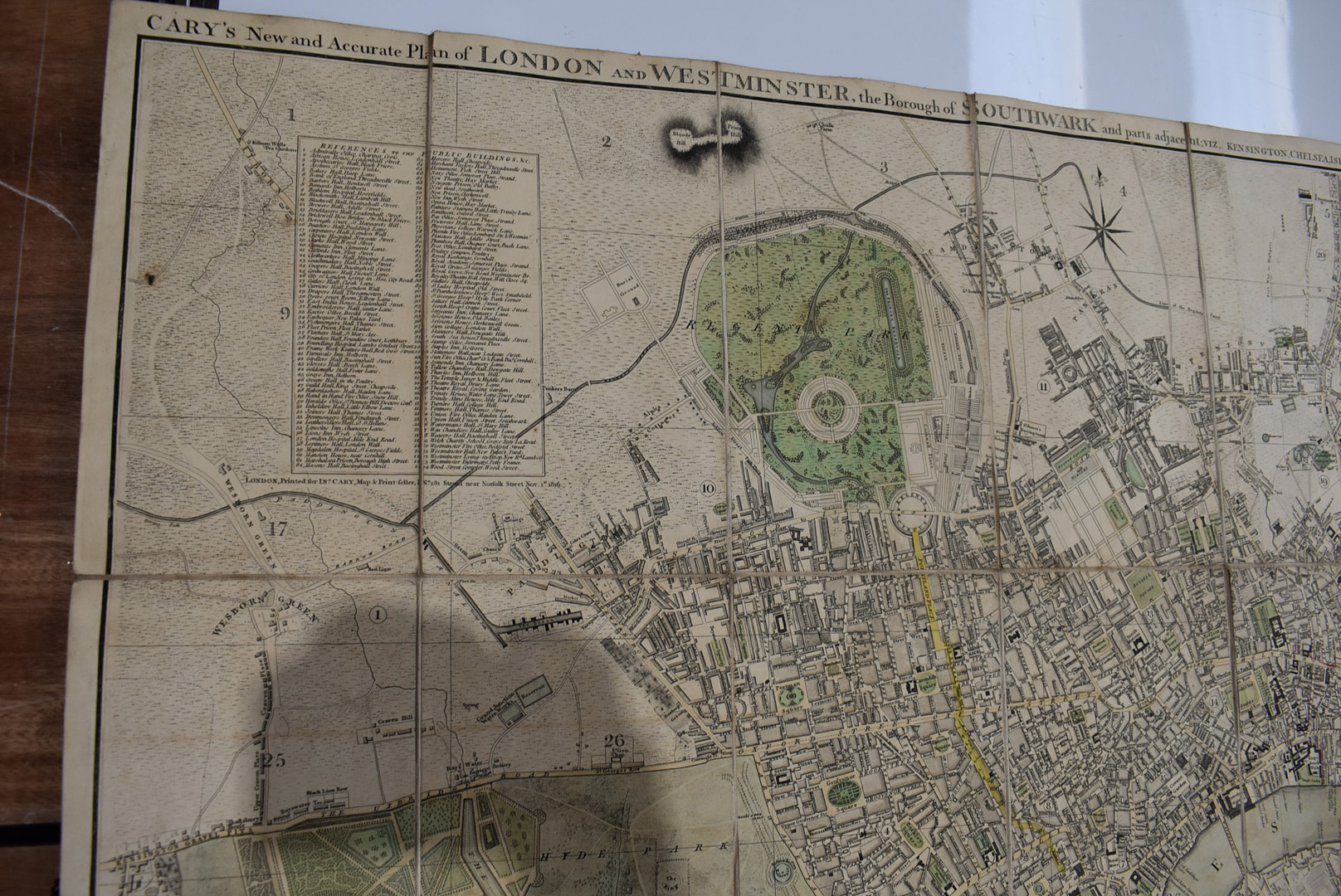 Cary's New and Accurate Plan of London and Westminster, the Borough of Southwick and parts Adjacent, - Image 6 of 8