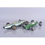 Racing, two novelty Schuco model racing car lighters - Lotus Formula 1, and BMW Formula 2 (2), no