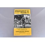 Matt Busby autographed Programme, Watford V Manchester United FA Cup replay, Tuesday 28th January