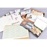 A collection of loose stamps and FDCs, including a sheet of GWR Airmail stamps, British and Overseas