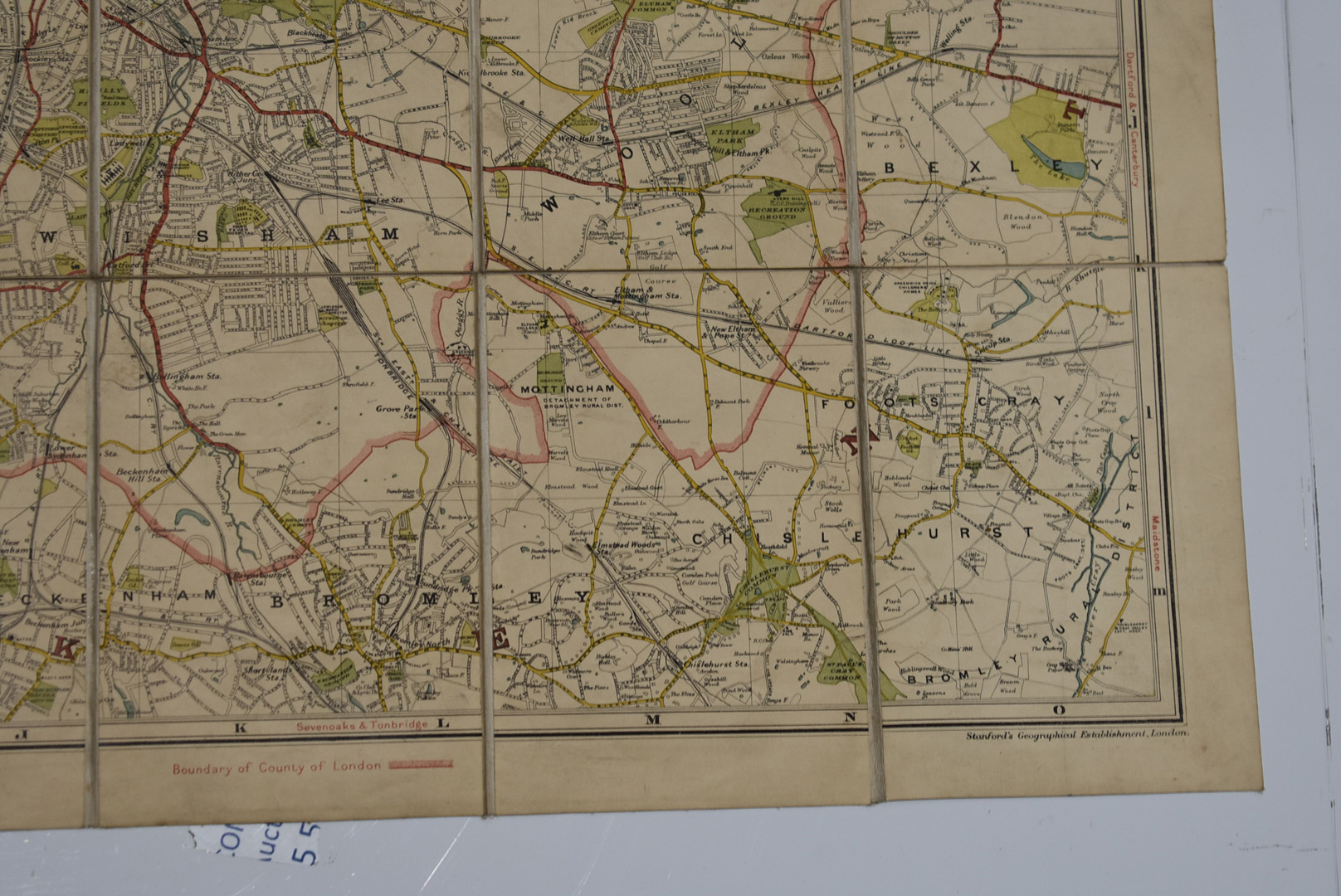 Stanford's New Two Inch Map of London and its Environs - Main Road and Tramline Edition, published - Image 7 of 10