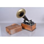 An Edison Standard phonograph, Model A No. 231637, with 'square' lid with end catches, Combination