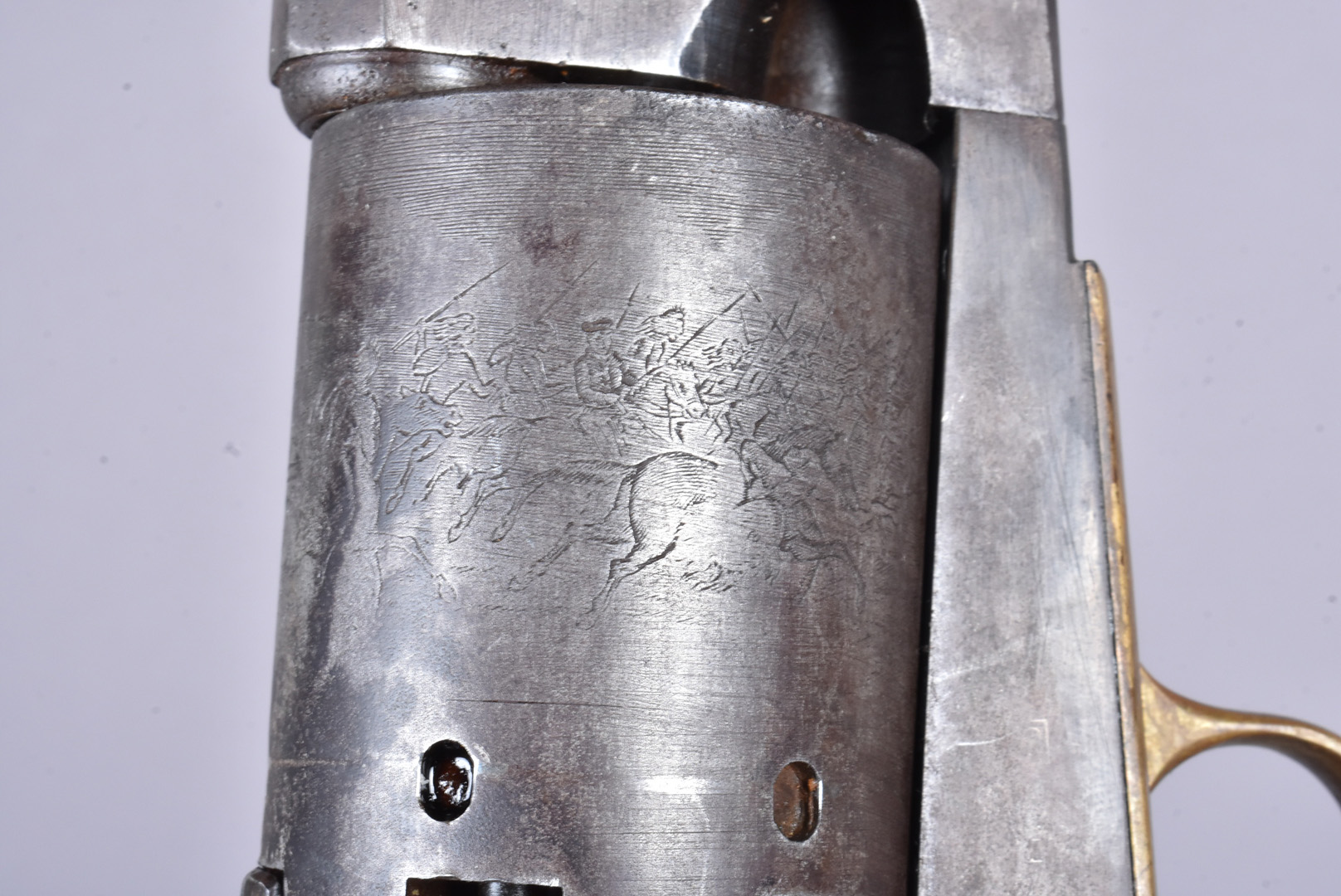 A Replica US 1847 Model USMR Colt Walker 6 shot .44 revolver, with an engraved cylinder with - Image 2 of 6