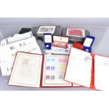 A miscellaneous collection of items, to include PHQ cards, an NHS 50p coin cover, Commemorative