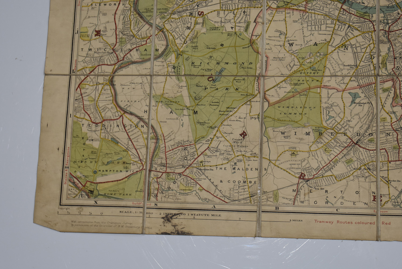 Stanford's New Two Inch Map of London and its Environs - Main Road and Tramline Edition, published - Image 5 of 10