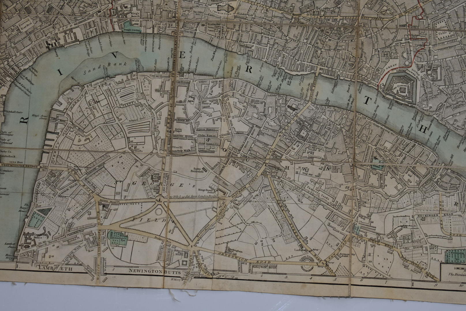 Bowles's New Pocket Plan of the Cities of London & Westminster; with the Borough of Southwark: - Image 5 of 8