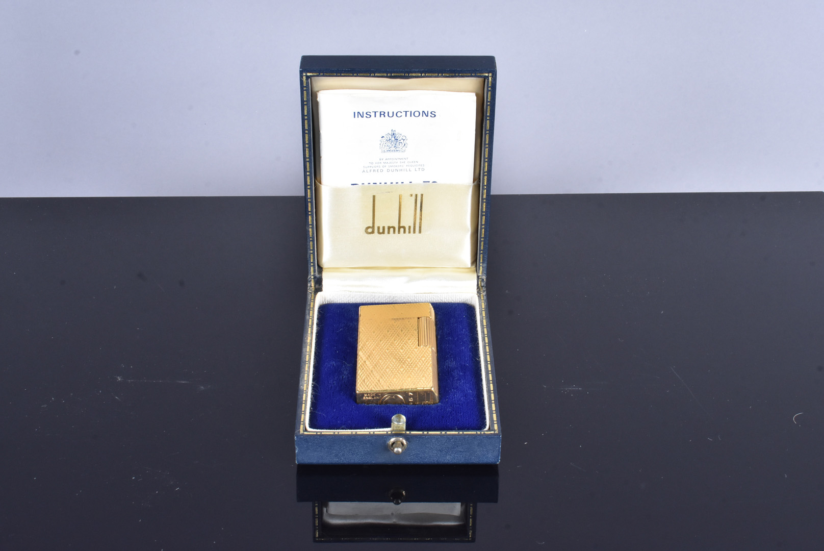 A Dunhill 70 gold plated lighter, serial CX467, also stamped C, and marked Patented, with engine - Image 5 of 6