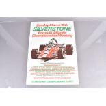 Silverstone Championship Series, nine 1972 racing posters for the Silverstone Championships