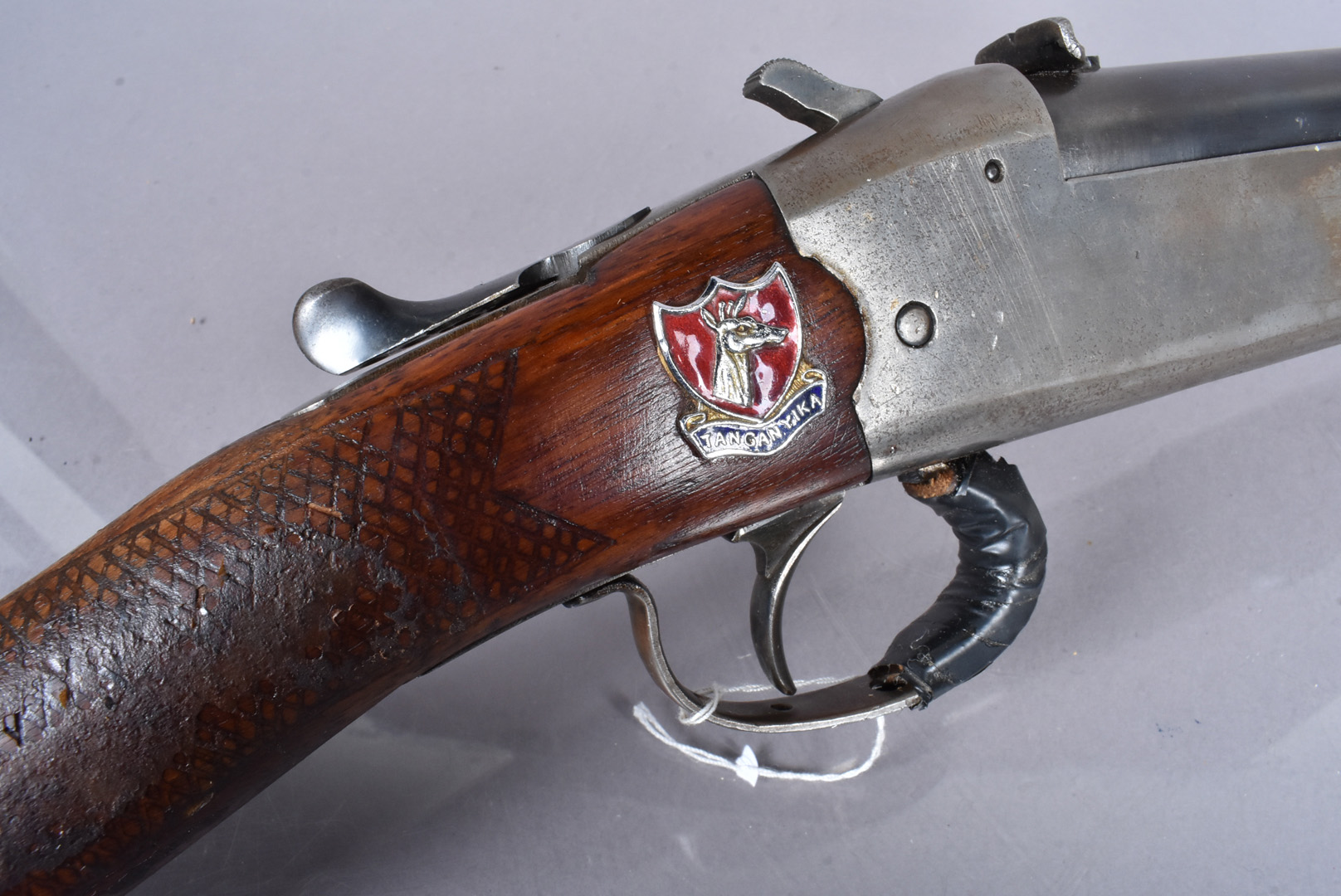 A Deactivated Spanish A.Y.A 12 Bore Single Barrel shotgun, serial 181360, complete with a Birmingham - Image 2 of 5