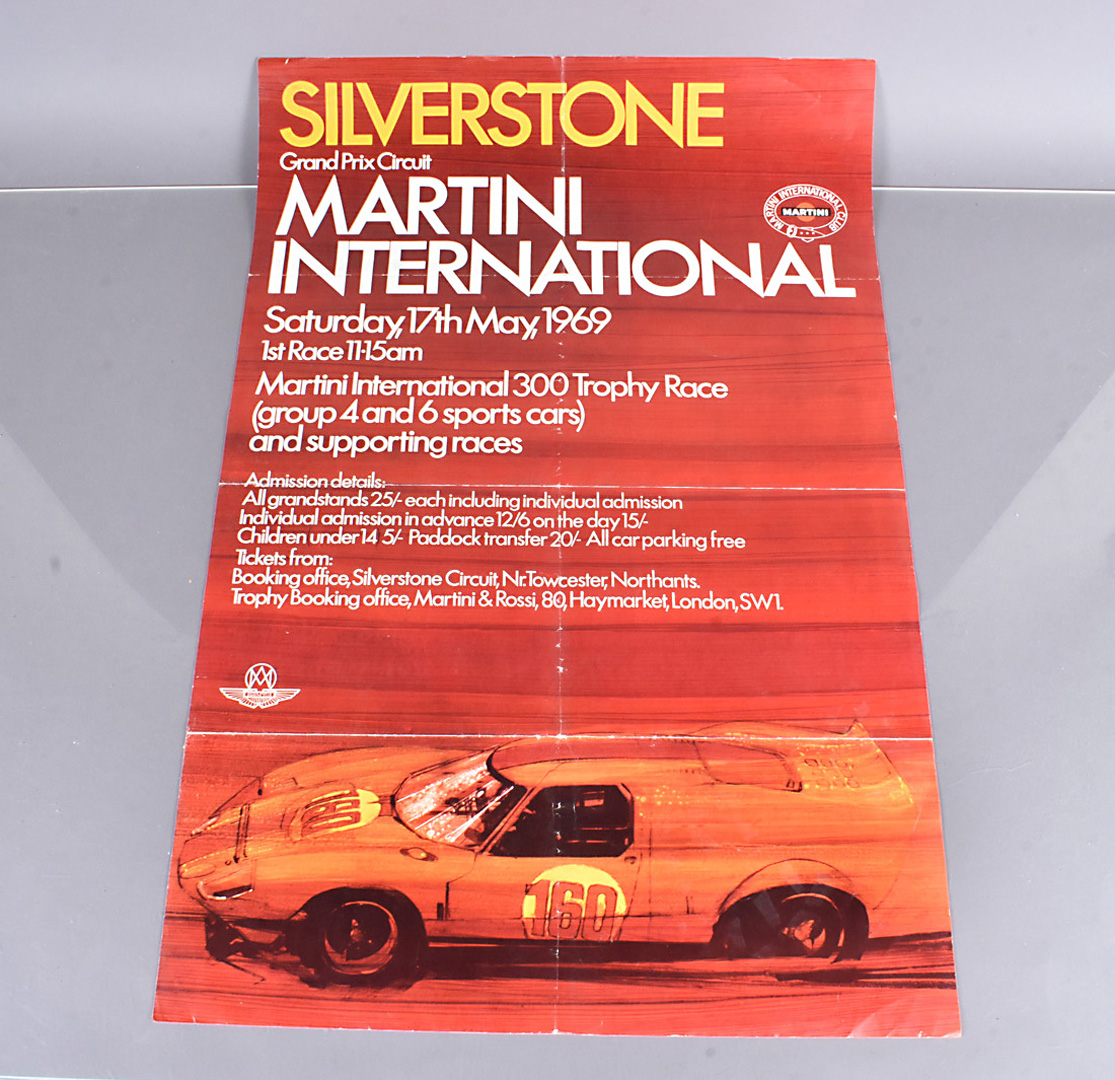 Silverstone Martini International, four Silverstone Martini International posters, 1969-72,