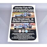 Silverstone Racing Posters, three racing posters for various events, including The Woolmark