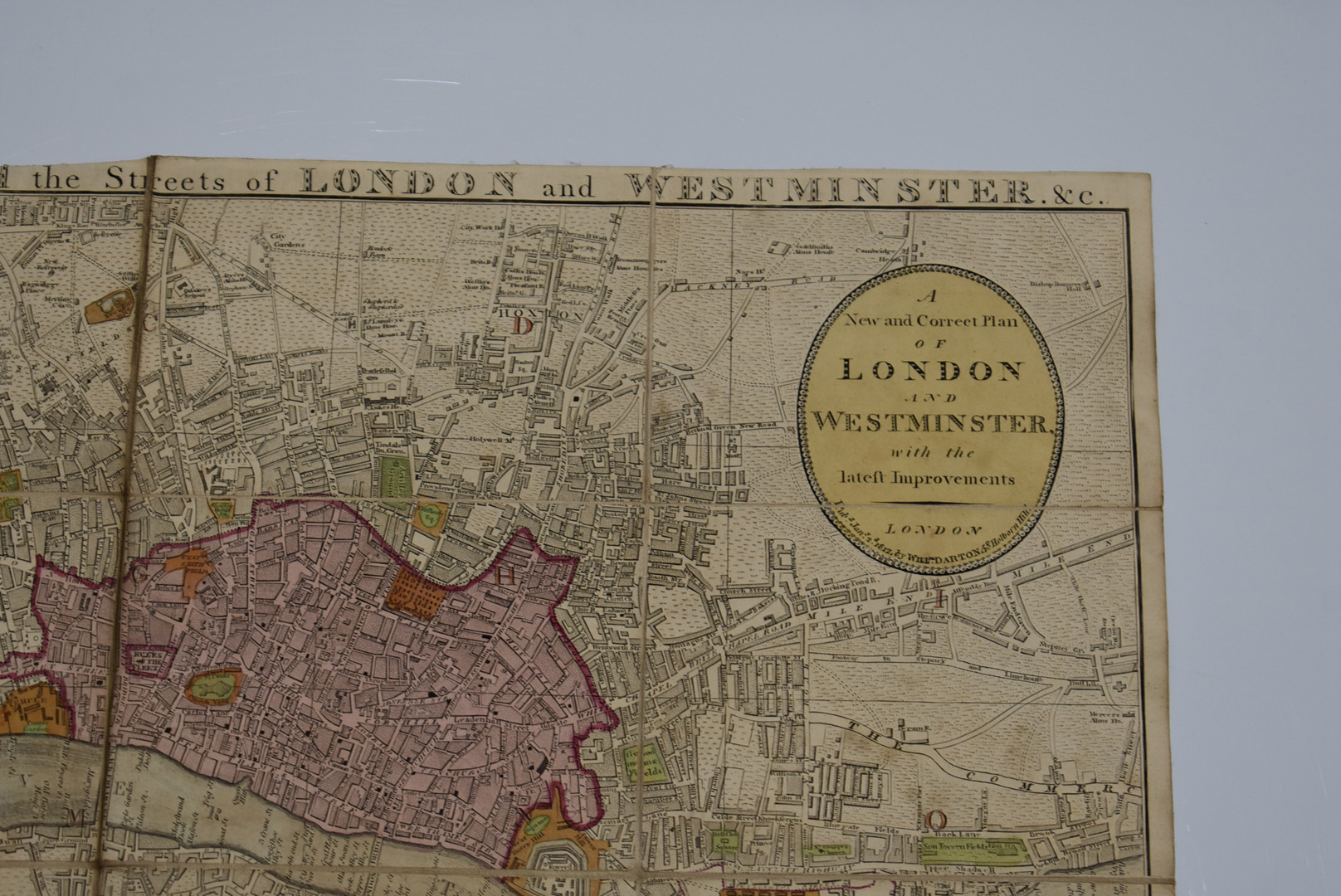 London and Westminster - William Darton, A New and Correct Plan of London and Westminster with the - Image 3 of 7