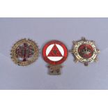 Three British and Overseas Car badges, including a British Institute of Advanced Motorists for Bryan