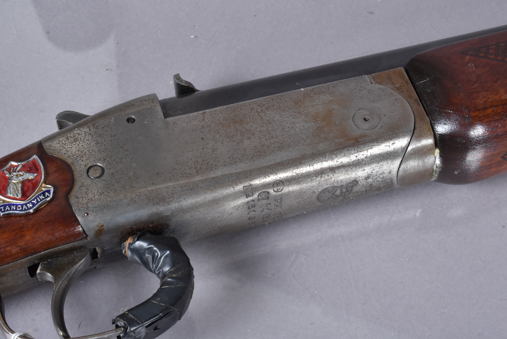 A Deactivated Spanish A.Y.A 12 Bore Single Barrel shotgun, serial 181360, complete with a Birmingham - Image 4 of 5