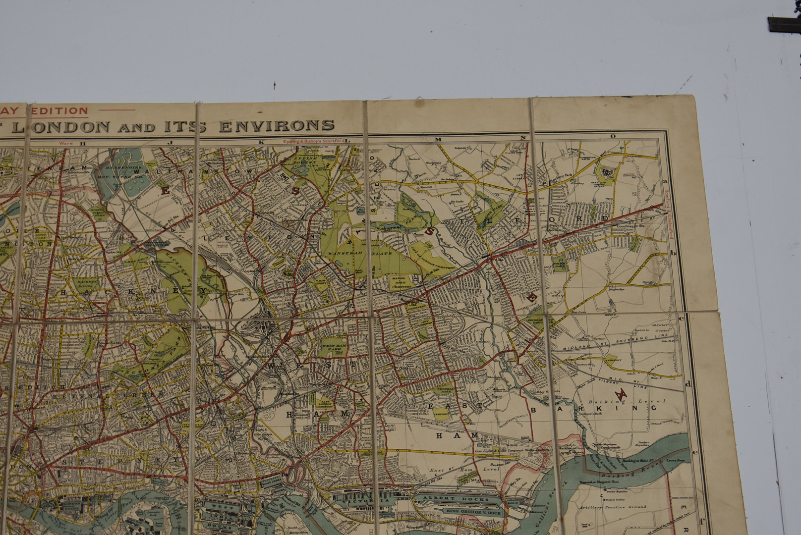 Stanford's New Two Inch Map of London and its Environs - Main Road and Tramline Edition, published - Image 4 of 10