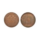 1964 Innsbruck Winter Olympics Participation medal, by Weltz, with Innsbruck Olympic emblem, with