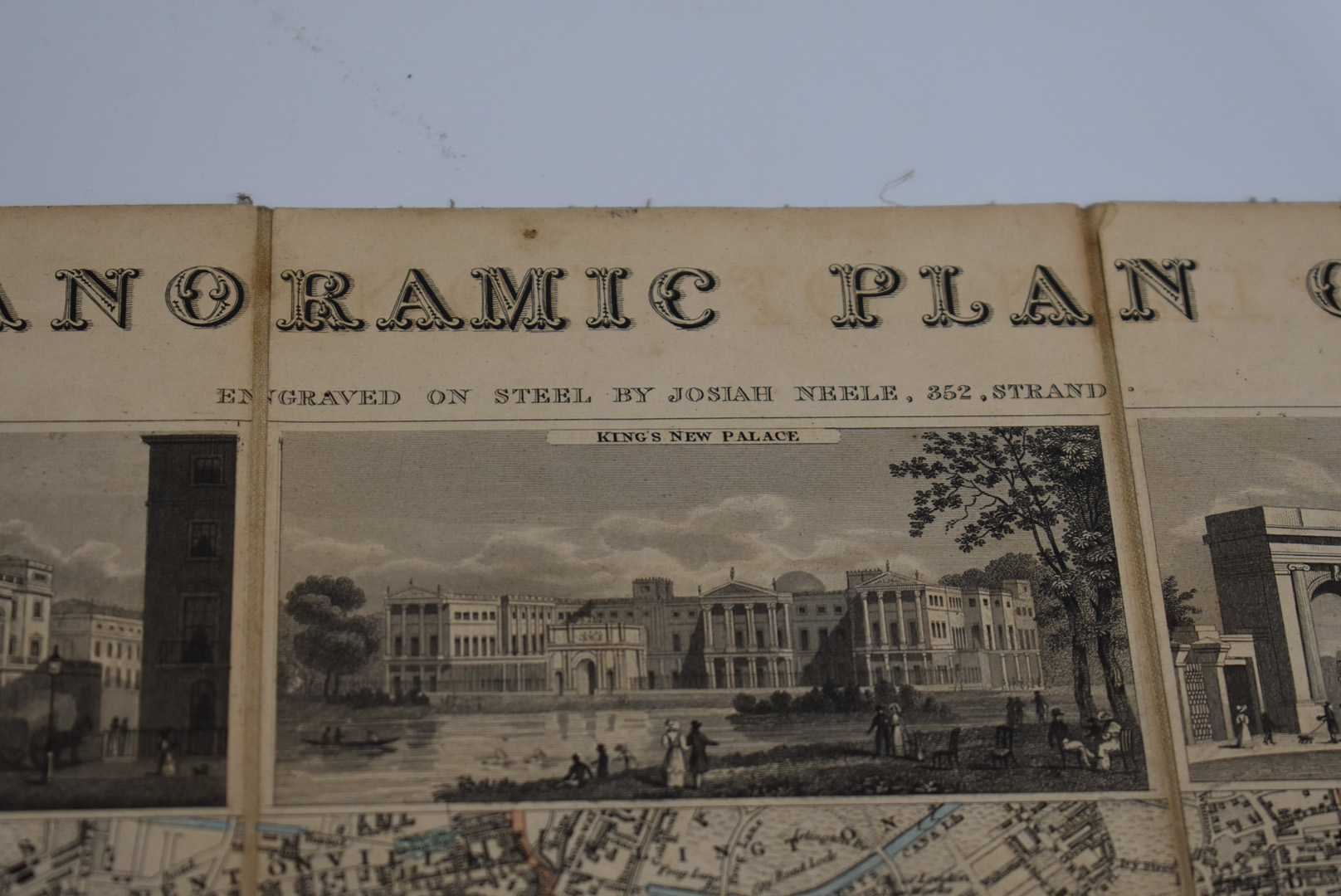 Fraser's Panoramic Plan of London, published by James Fraser 1831, engraved map by Josiah Neele, - Image 2 of 8