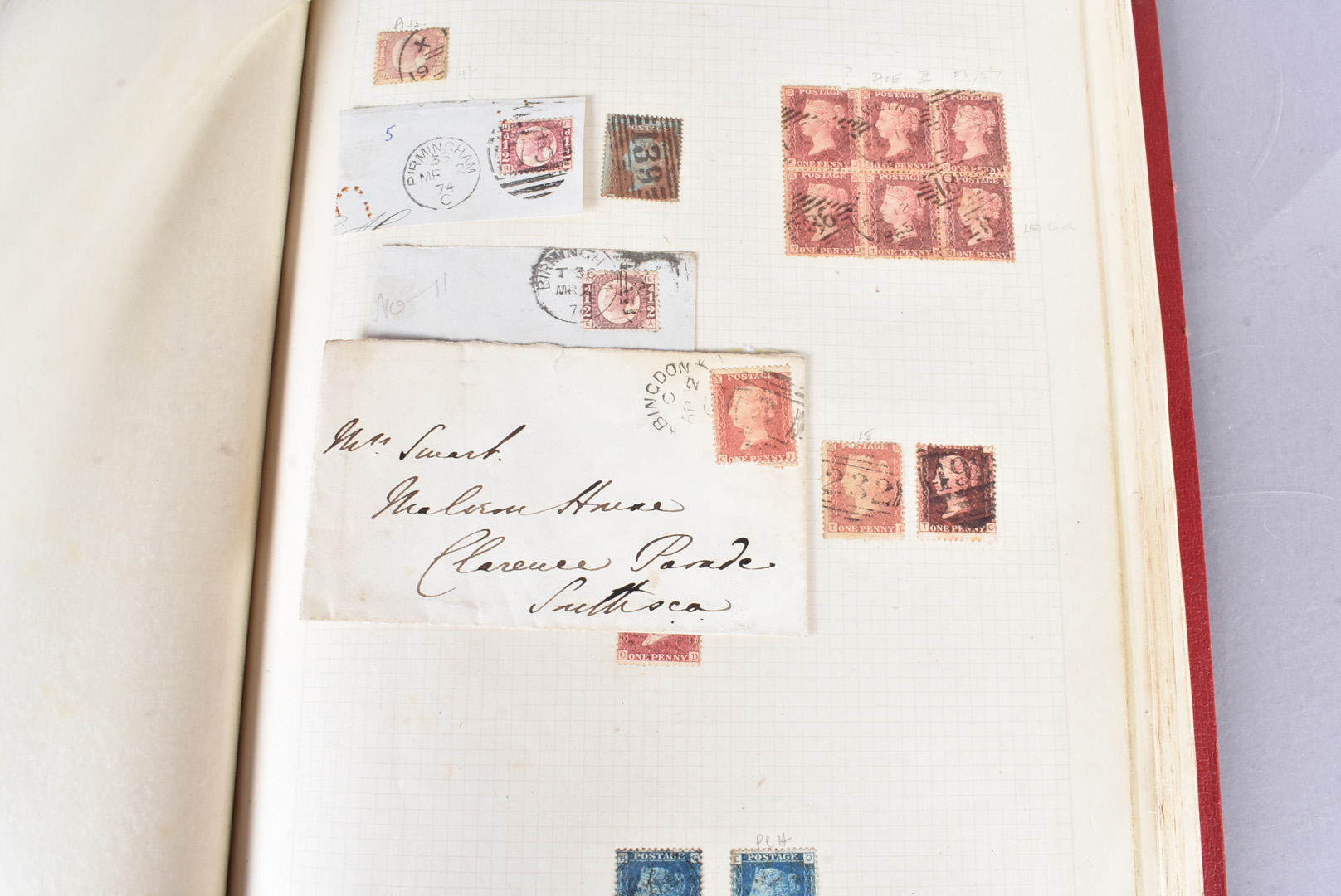 A well presented Victorian and later British Stamp album, including Penny Black (DH), Penny Red Pair - Image 2 of 10