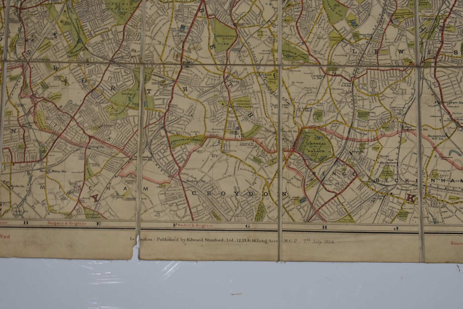 Stanford's New Two Inch Map of London and its Environs - Main Road and Tramline Edition, published - Image 6 of 10