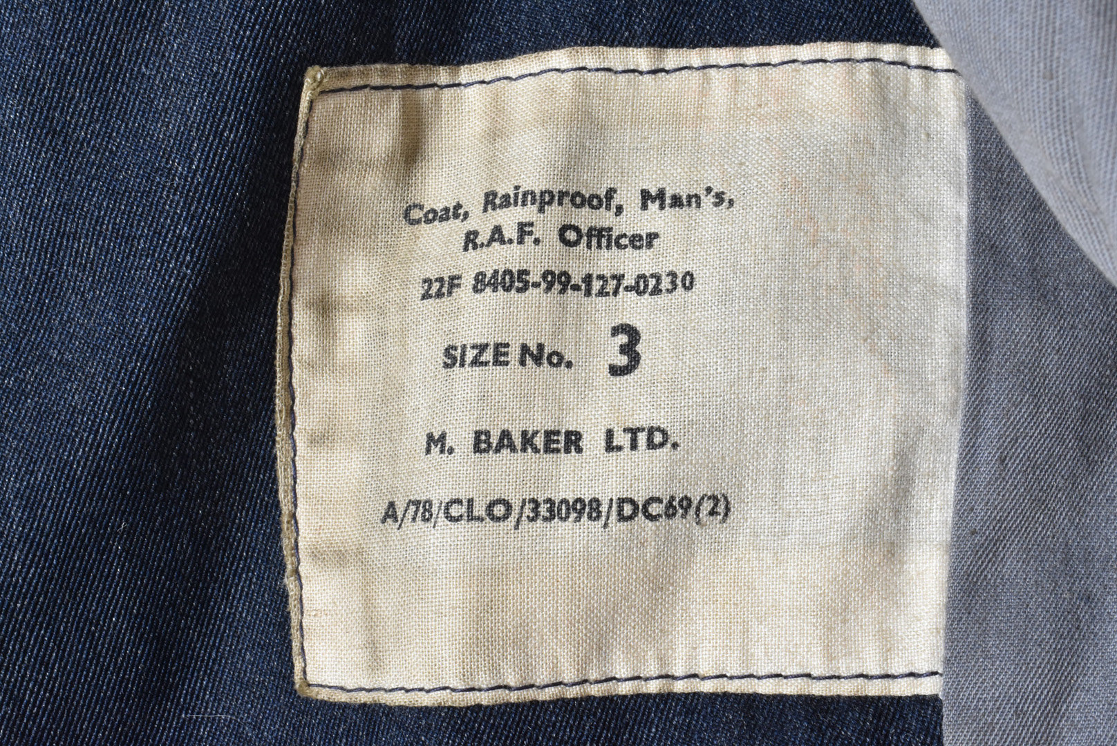 An assortment of British Royal Air Force uniforms, to include a Women's Raincoat WRAF, with label - Image 3 of 4