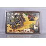 A reproduction Players ''Weights'' Cigarette advertising sign, in wood, with three dimensional